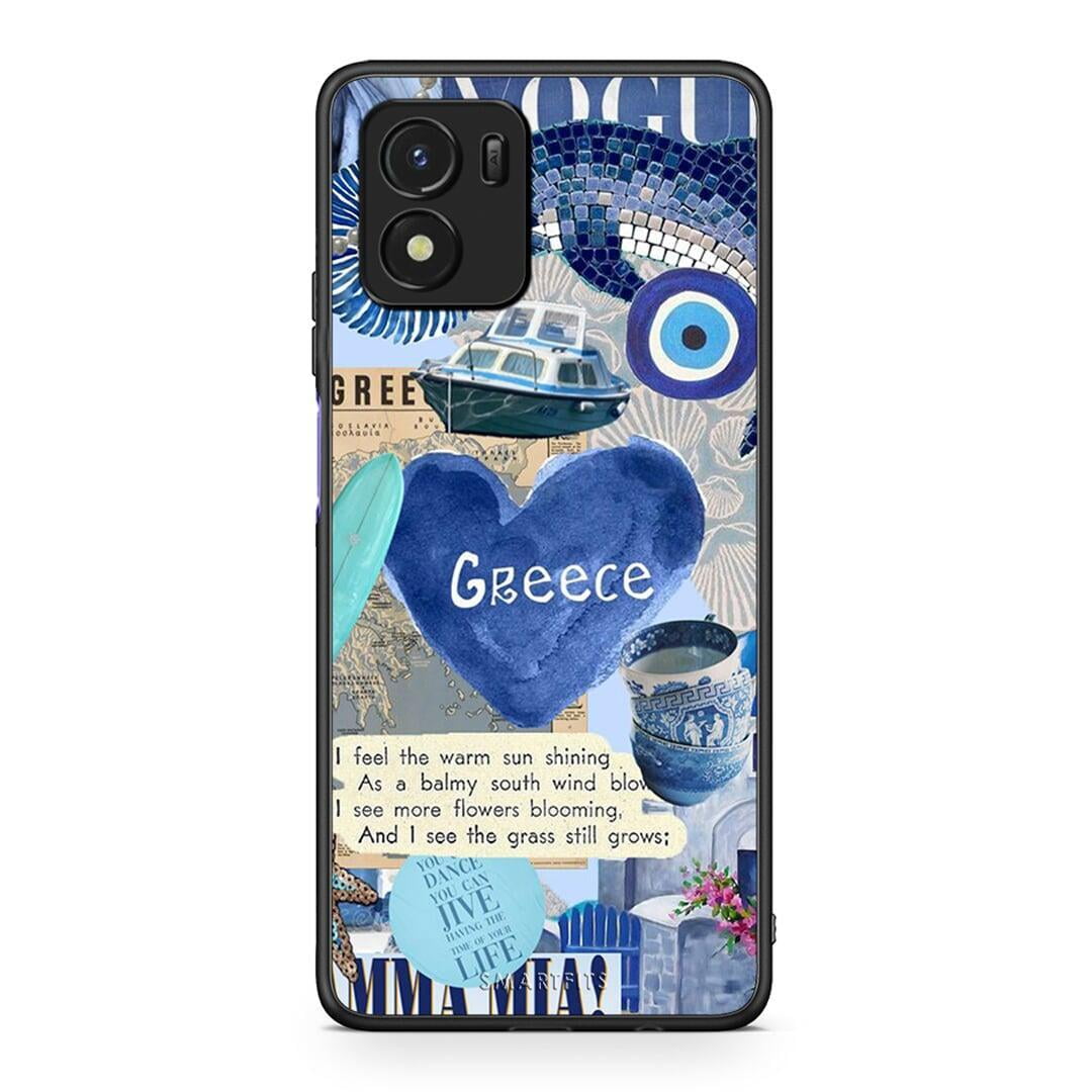 Vivo Y01 / Y15s Summer In Greece Θήκη από τη Smartfits με σχέδιο στο πίσω μέρος και μαύρο περίβλημα | Smartphone case with colorful back and black bezels by Smartfits