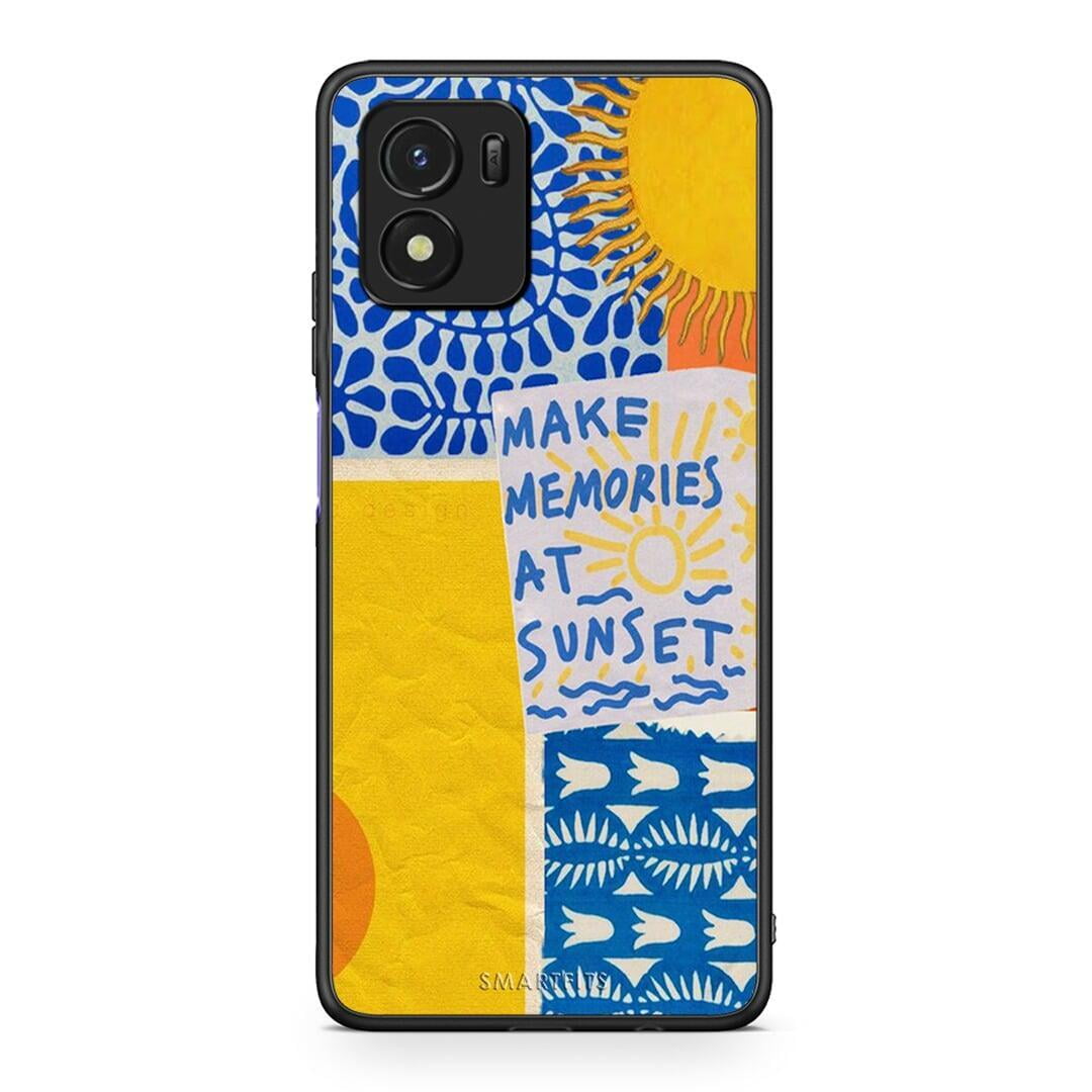Vivo Y01 / Y15s Sunset Memories Θήκη από τη Smartfits με σχέδιο στο πίσω μέρος και μαύρο περίβλημα | Smartphone case with colorful back and black bezels by Smartfits