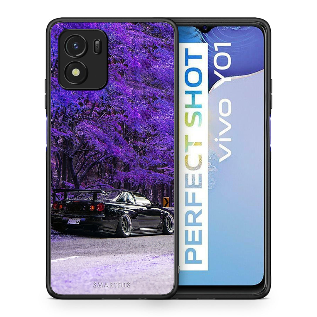 Θήκη Αγίου Βαλεντίνου Vivo Y01 / Y15s Super Car από τη Smartfits με σχέδιο στο πίσω μέρος και μαύρο περίβλημα | Vivo Y01 / Y15s Super Car case with colorful back and black bezels