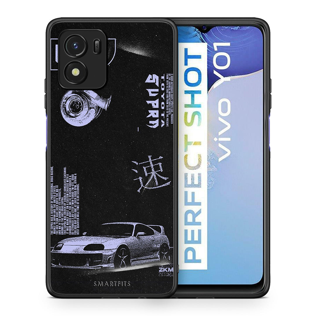 Θήκη Αγίου Βαλεντίνου Vivo Y01 / Y15s Tokyo Drift από τη Smartfits με σχέδιο στο πίσω μέρος και μαύρο περίβλημα | Vivo Y01 / Y15s Tokyo Drift case with colorful back and black bezels