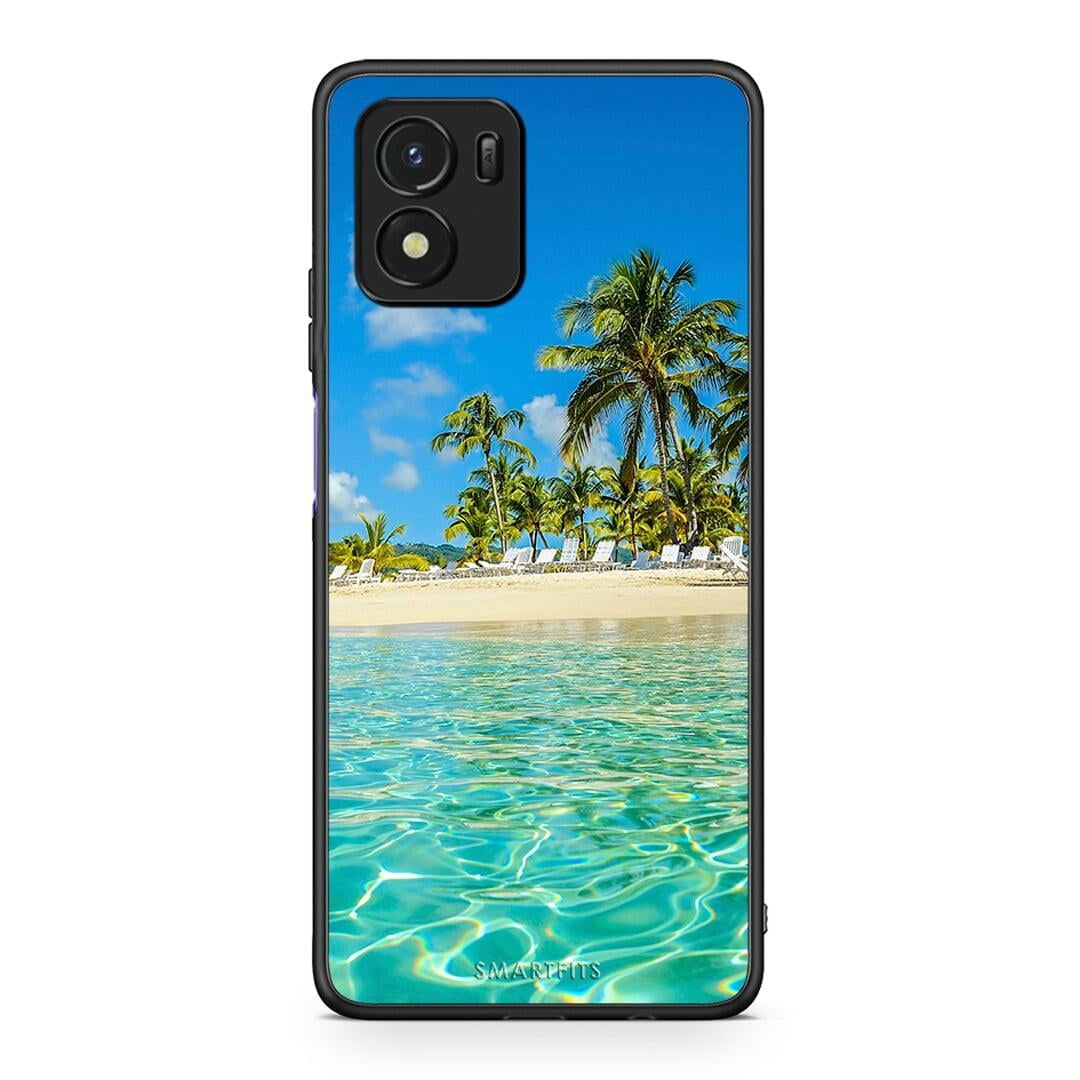 Vivo Y01 / Y15s Tropical Vibes Θήκη από τη Smartfits με σχέδιο στο πίσω μέρος και μαύρο περίβλημα | Smartphone case with colorful back and black bezels by Smartfits