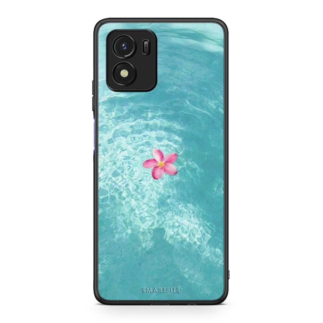 Vivo Y01 / Y15s Water Flower Θήκη από τη Smartfits με σχέδιο στο πίσω μέρος και μαύρο περίβλημα | Smartphone case with colorful back and black bezels by Smartfits