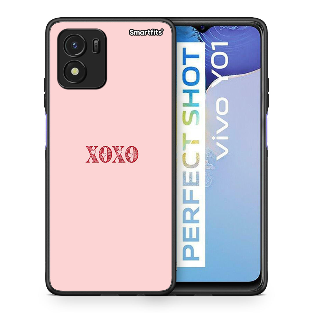 Θήκη Vivo Y01 / Y15s XOXO Love από τη Smartfits με σχέδιο στο πίσω μέρος και μαύρο περίβλημα | Vivo Y01 / Y15s XOXO Love case with colorful back and black bezels