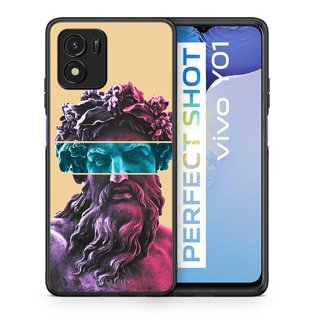 Θήκη Αγίου Βαλεντίνου Vivo Y01 / Y15s Zeus Art από τη Smartfits με σχέδιο στο πίσω μέρος και μαύρο περίβλημα | Vivo Y01 / Y15s Zeus Art case with colorful back and black bezels