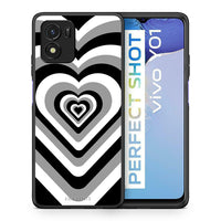 Thumbnail for Θήκη Vivo Y01 / Y15s Black Hearts από τη Smartfits με σχέδιο στο πίσω μέρος και μαύρο περίβλημα | Vivo Y01 / Y15s Black Hearts case with colorful back and black bezels
