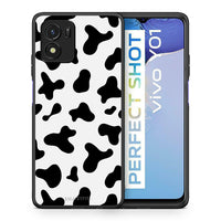 Thumbnail for Θήκη Vivo Y01 / Y15s Cow Print από τη Smartfits με σχέδιο στο πίσω μέρος και μαύρο περίβλημα | Vivo Y01 / Y15s Cow Print case with colorful back and black bezels