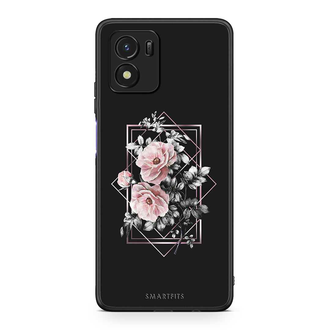 4 - Vivo Y01 / Y15s Frame Flower case, cover, bumper