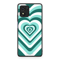 Thumbnail for Vivo Y01 / Y15s Green Hearts θήκη από τη Smartfits με σχέδιο στο πίσω μέρος και μαύρο περίβλημα | Smartphone case with colorful back and black bezels by Smartfits