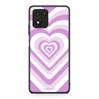 Thumbnail for Vivo Y01 / Y15s Lilac Hearts θήκη από τη Smartfits με σχέδιο στο πίσω μέρος και μαύρο περίβλημα | Smartphone case with colorful back and black bezels by Smartfits
