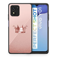 Thumbnail for Θήκη Vivo Y01 / Y15s Crown Minimal από τη Smartfits με σχέδιο στο πίσω μέρος και μαύρο περίβλημα | Vivo Y01 / Y15s Crown Minimal case with colorful back and black bezels