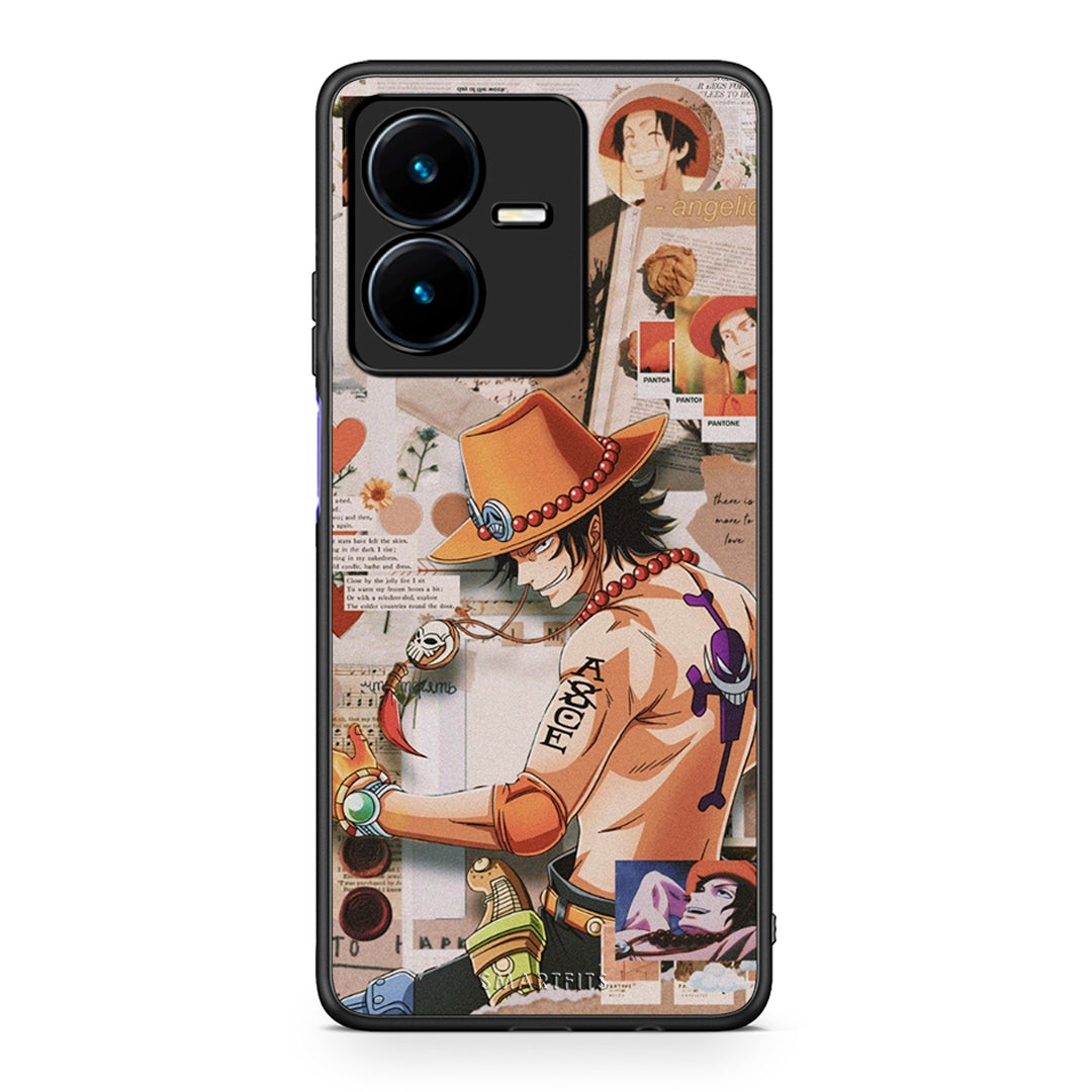 Vivo Y22s Anime Collage θήκη από τη Smartfits με σχέδιο στο πίσω μέρος και μαύρο περίβλημα | Smartphone case with colorful back and black bezels by Smartfits