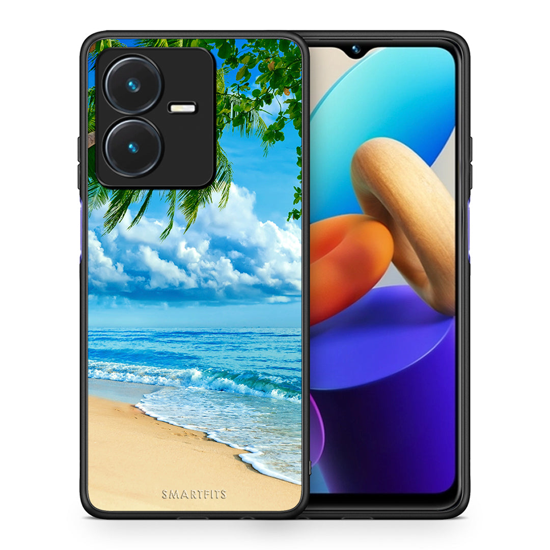 Θήκη Vivo Y22s Beautiful Beach από τη Smartfits με σχέδιο στο πίσω μέρος και μαύρο περίβλημα | Vivo Y22s Beautiful Beach case with colorful back and black bezels