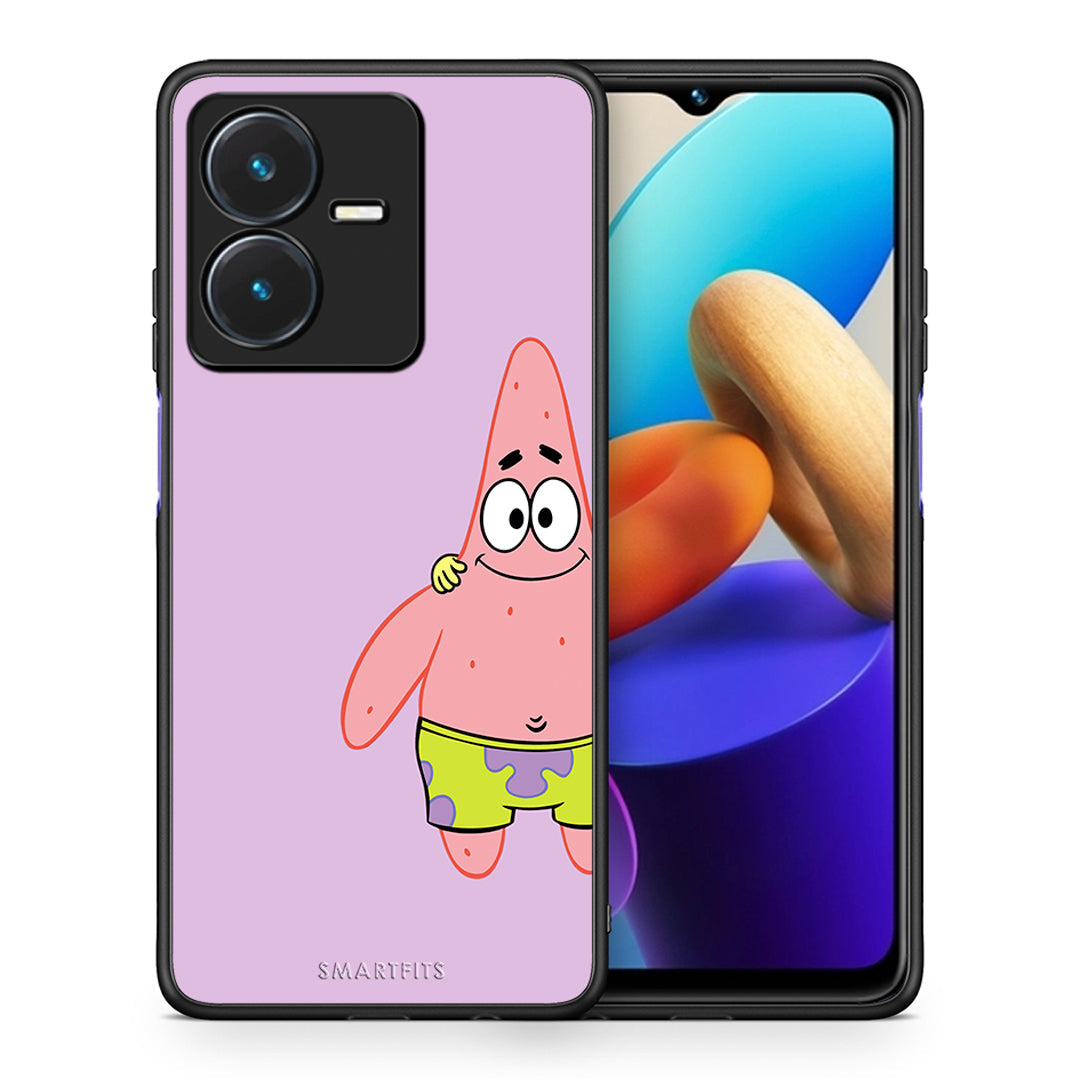 Θήκη Vivo Y22s Friends Patrick από τη Smartfits με σχέδιο στο πίσω μέρος και μαύρο περίβλημα | Vivo Y22s Friends Patrick case with colorful back and black bezels