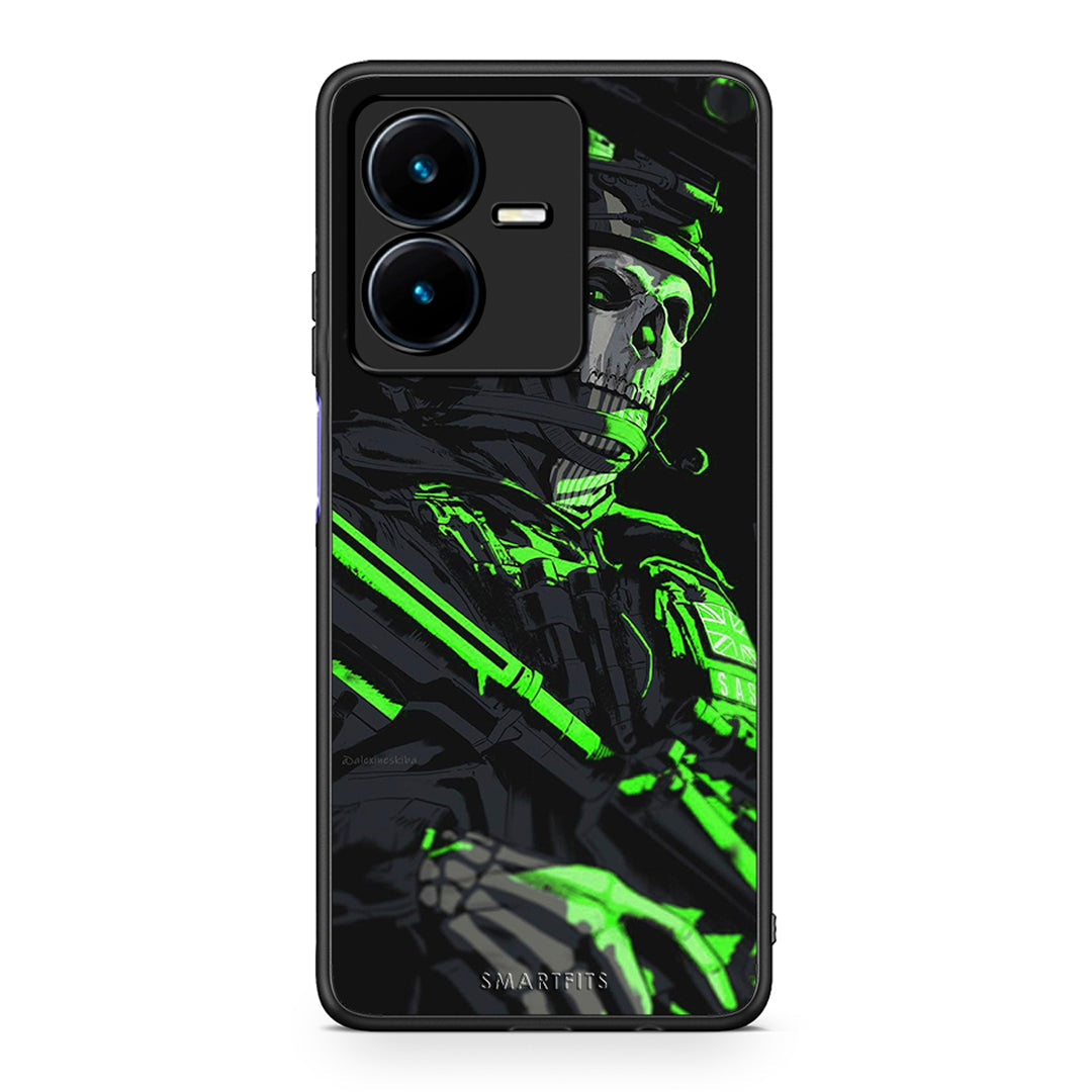 Vivo Y22s Green Soldier Θήκη Αγίου Βαλεντίνου από τη Smartfits με σχέδιο στο πίσω μέρος και μαύρο περίβλημα | Smartphone case with colorful back and black bezels by Smartfits