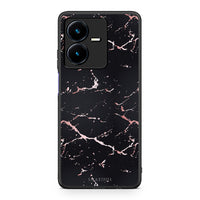 Thumbnail for 4 - Vivo Y22s Black Rosegold Marble case, cover, bumper