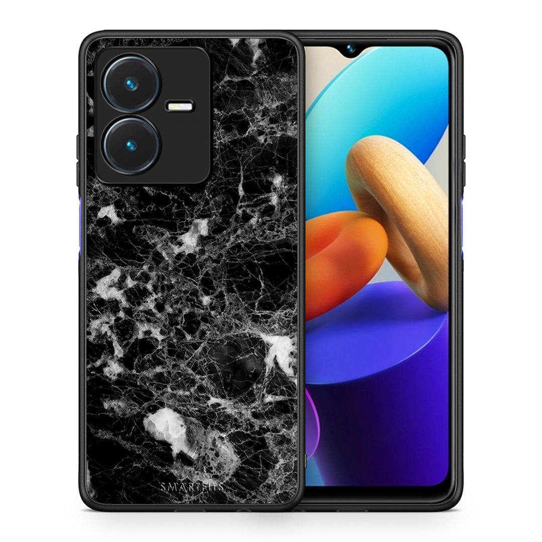 Θήκη Vivo Y22s Male Marble από τη Smartfits με σχέδιο στο πίσω μέρος και μαύρο περίβλημα | Vivo Y22s Male Marble case with colorful back and black bezels