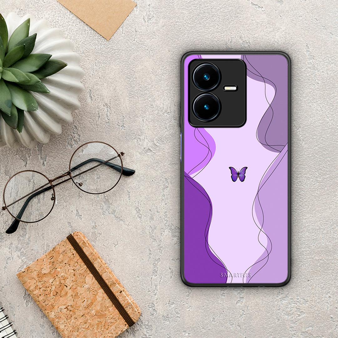 Purple Mariposa - Vivo Y22s case