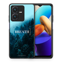 Thumbnail for Θήκη Vivo Y22s Breath Quote από τη Smartfits με σχέδιο στο πίσω μέρος και μαύρο περίβλημα | Vivo Y22s Breath Quote case with colorful back and black bezels