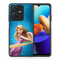 Thumbnail for Θήκη Αγίου Βαλεντίνου Vivo Y22s Tangled 2 από τη Smartfits με σχέδιο στο πίσω μέρος και μαύρο περίβλημα | Vivo Y22s Tangled 2 case with colorful back and black bezels