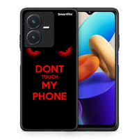 Thumbnail for Θήκη Vivo Y22s Touch My Phone από τη Smartfits με σχέδιο στο πίσω μέρος και μαύρο περίβλημα | Vivo Y22s Touch My Phone case with colorful back and black bezels