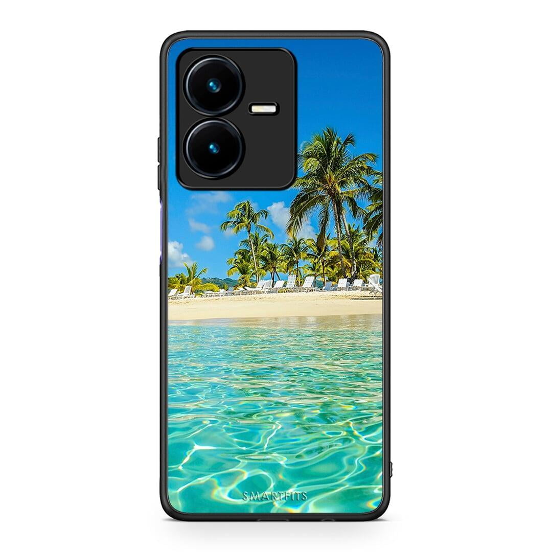 Vivo Y22s Tropical Vibes Θήκη από τη Smartfits με σχέδιο στο πίσω μέρος και μαύρο περίβλημα | Smartphone case with colorful back and black bezels by Smartfits