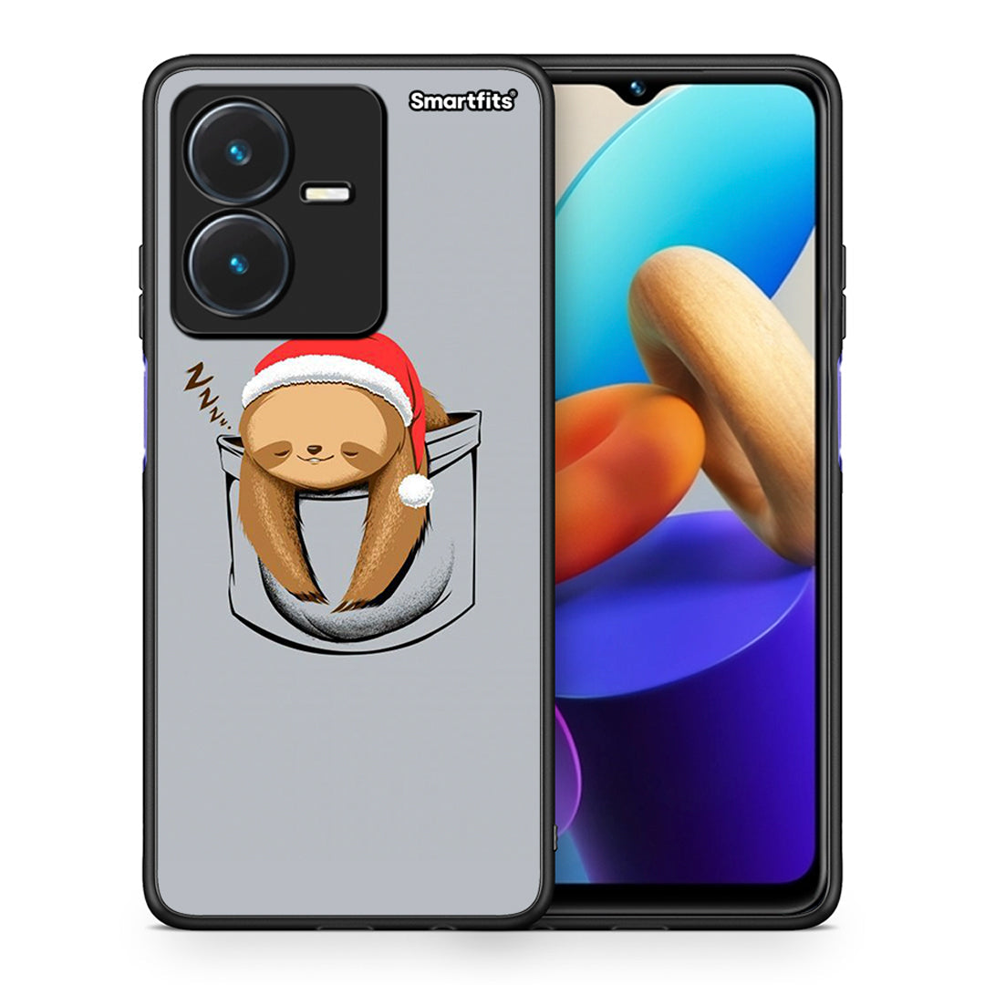 Θήκη Vivo Y22s Xmas Zzzz από τη Smartfits με σχέδιο στο πίσω μέρος και μαύρο περίβλημα | Vivo Y22s Xmas Zzzz case with colorful back and black bezels