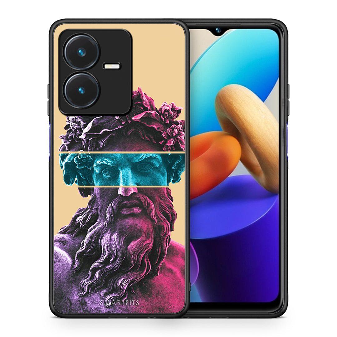 Θήκη Αγίου Βαλεντίνου Vivo Y22s Zeus Art από τη Smartfits με σχέδιο στο πίσω μέρος και μαύρο περίβλημα | Vivo Y22s Zeus Art case with colorful back and black bezels