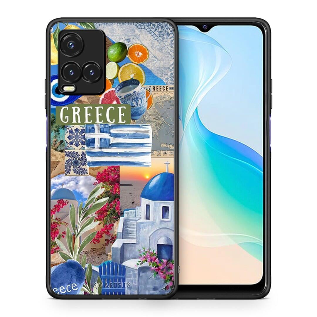 Θήκη Vivo Y33s / Y21s / Y21 All Greek από τη Smartfits με σχέδιο στο πίσω μέρος και μαύρο περίβλημα | Vivo Y33s / Y21s / Y21 All Greek case with colorful back and black bezels