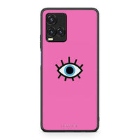 Thumbnail for Vivo Y33s / Y21s / Y21 Blue Eye Pink θήκη από τη Smartfits με σχέδιο στο πίσω μέρος και μαύρο περίβλημα | Smartphone case with colorful back and black bezels by Smartfits