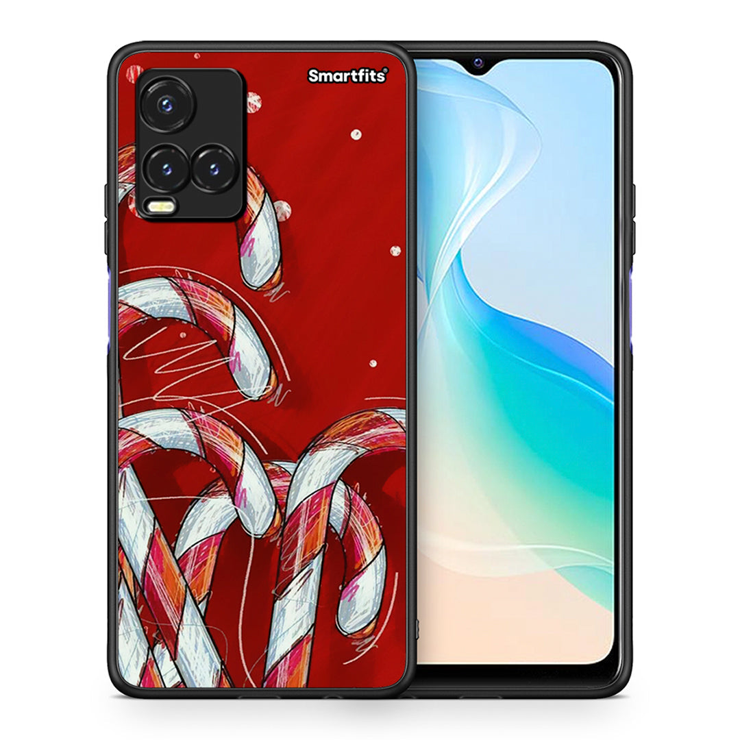 Θήκη Vivo Y33s / Y21s / Y21 Candy Cane από τη Smartfits με σχέδιο στο πίσω μέρος και μαύρο περίβλημα | Vivo Y33s / Y21s / Y21 Candy Cane case with colorful back and black bezels