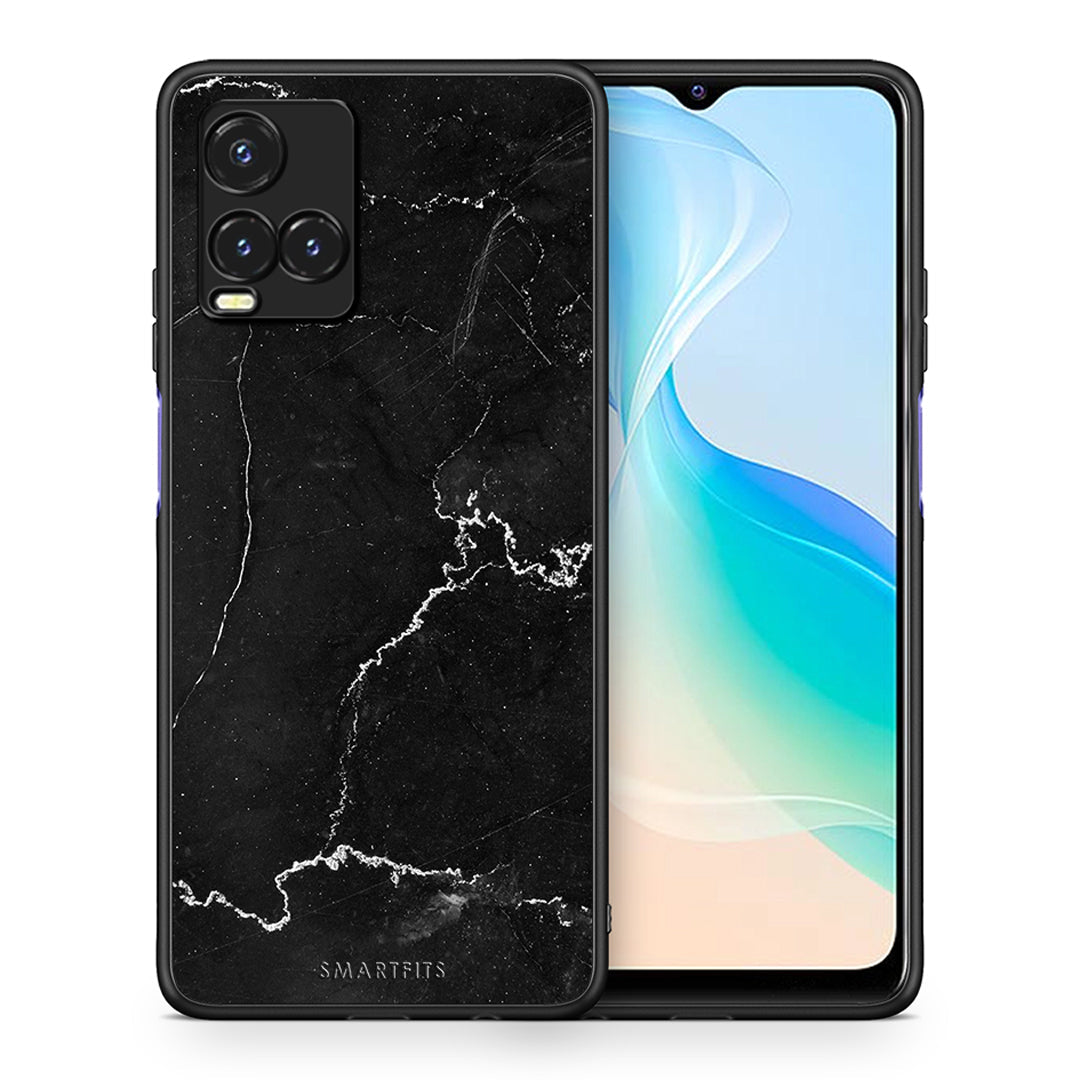 Θήκη Vivo Y33s / Y21s / Y21 Black Marble από τη Smartfits με σχέδιο στο πίσω μέρος και μαύρο περίβλημα | Vivo Y33s / Y21s / Y21 Black Marble case with colorful back and black bezels