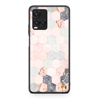 Thumbnail for 4 - Vivo Y33s / Y21s / Y21 Hexagon Pink Marble case, cover, bumper