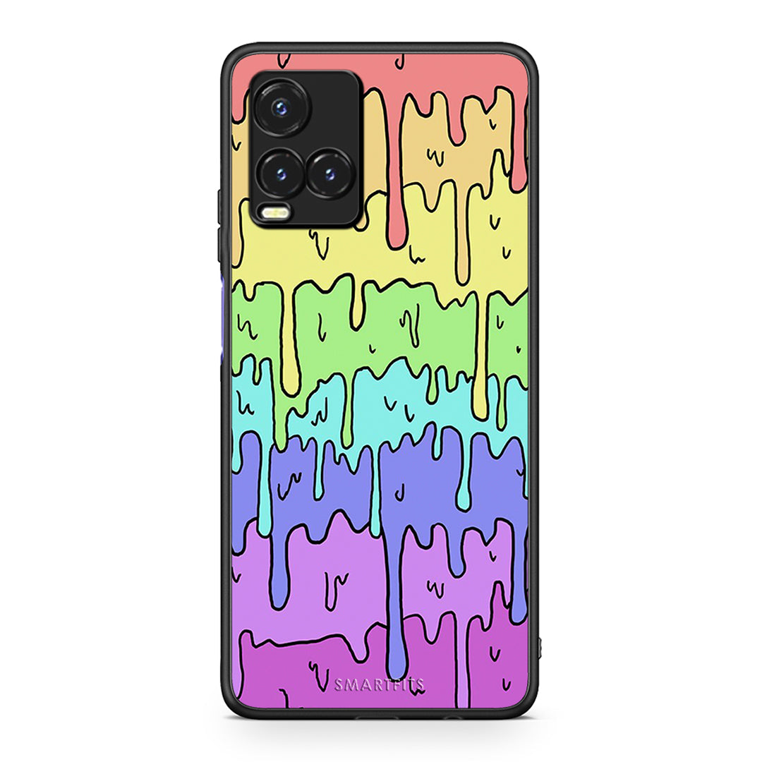 Vivo Y33s / Y21s / Y21 Melting Rainbow θήκη από τη Smartfits με σχέδιο στο πίσω μέρος και μαύρο περίβλημα | Smartphone case with colorful back and black bezels by Smartfits