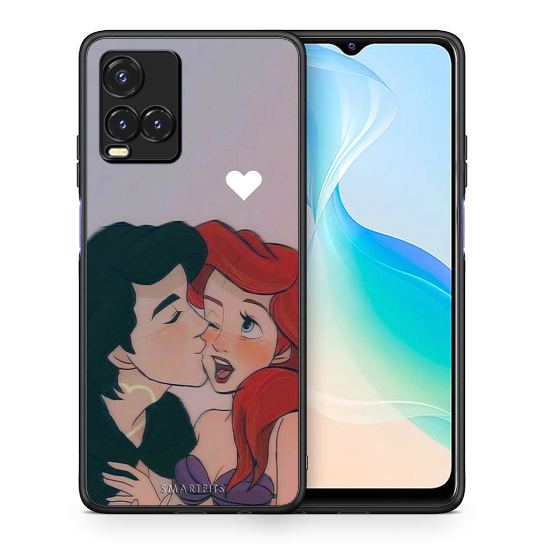 Θήκη Αγίου Βαλεντίνου Vivo Y33s / Y21s / Y21 Mermaid Love από τη Smartfits με σχέδιο στο πίσω μέρος και μαύρο περίβλημα | Vivo Y33s / Y21s / Y21 Mermaid Love case with colorful back and black bezels