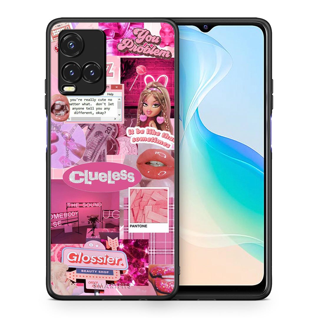 Θήκη Αγίου Βαλεντίνου Vivo Y33s / Y21s / Y21 Pink Love από τη Smartfits με σχέδιο στο πίσω μέρος και μαύρο περίβλημα | Vivo Y33s / Y21s / Y21 Pink Love case with colorful back and black bezels