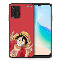 Thumbnail for Θήκη Vivo Y33s / Y21s / Y21 Pirate Luffy από τη Smartfits με σχέδιο στο πίσω μέρος και μαύρο περίβλημα | Vivo Y33s / Y21s / Y21 Pirate Luffy case with colorful back and black bezels