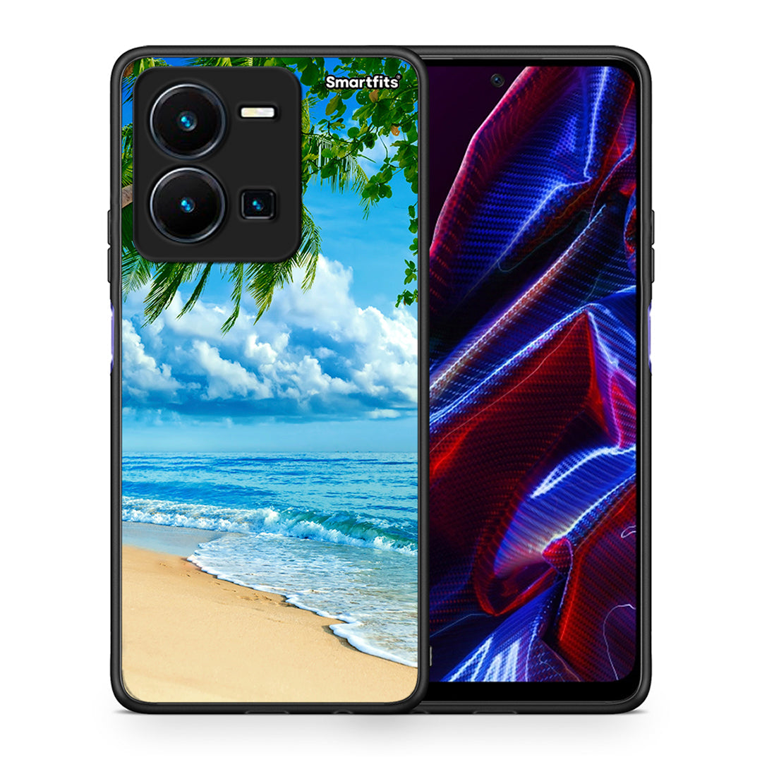 Θήκη Vivo Y35 5G Beautiful Beach από τη Smartfits με σχέδιο στο πίσω μέρος και μαύρο περίβλημα | Vivo Y35 5G Beautiful Beach case with colorful back and black bezels