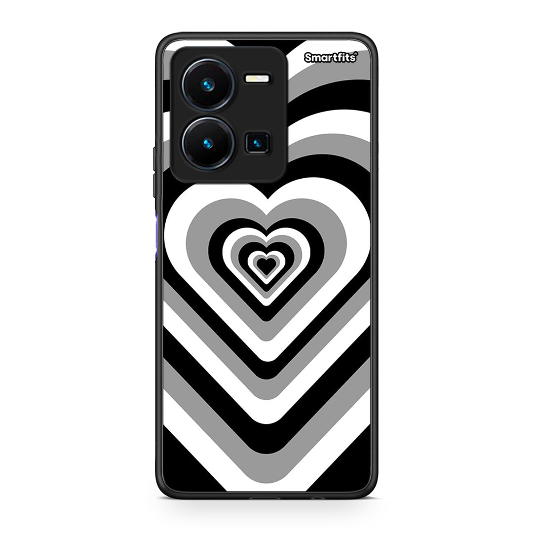 Vivo Y35 5G Black Hearts θήκη από τη Smartfits με σχέδιο στο πίσω μέρος και μαύρο περίβλημα | Smartphone case with colorful back and black bezels by Smartfits