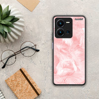 Thumbnail for Boho Pink Feather - Vivo Y35 5G case