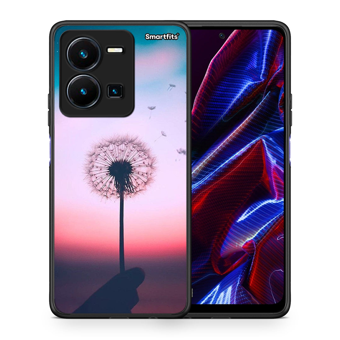 Θήκη Vivo Y35 5G Wish Boho από τη Smartfits με σχέδιο στο πίσω μέρος και μαύρο περίβλημα | Vivo Y35 5G Wish Boho case with colorful back and black bezels