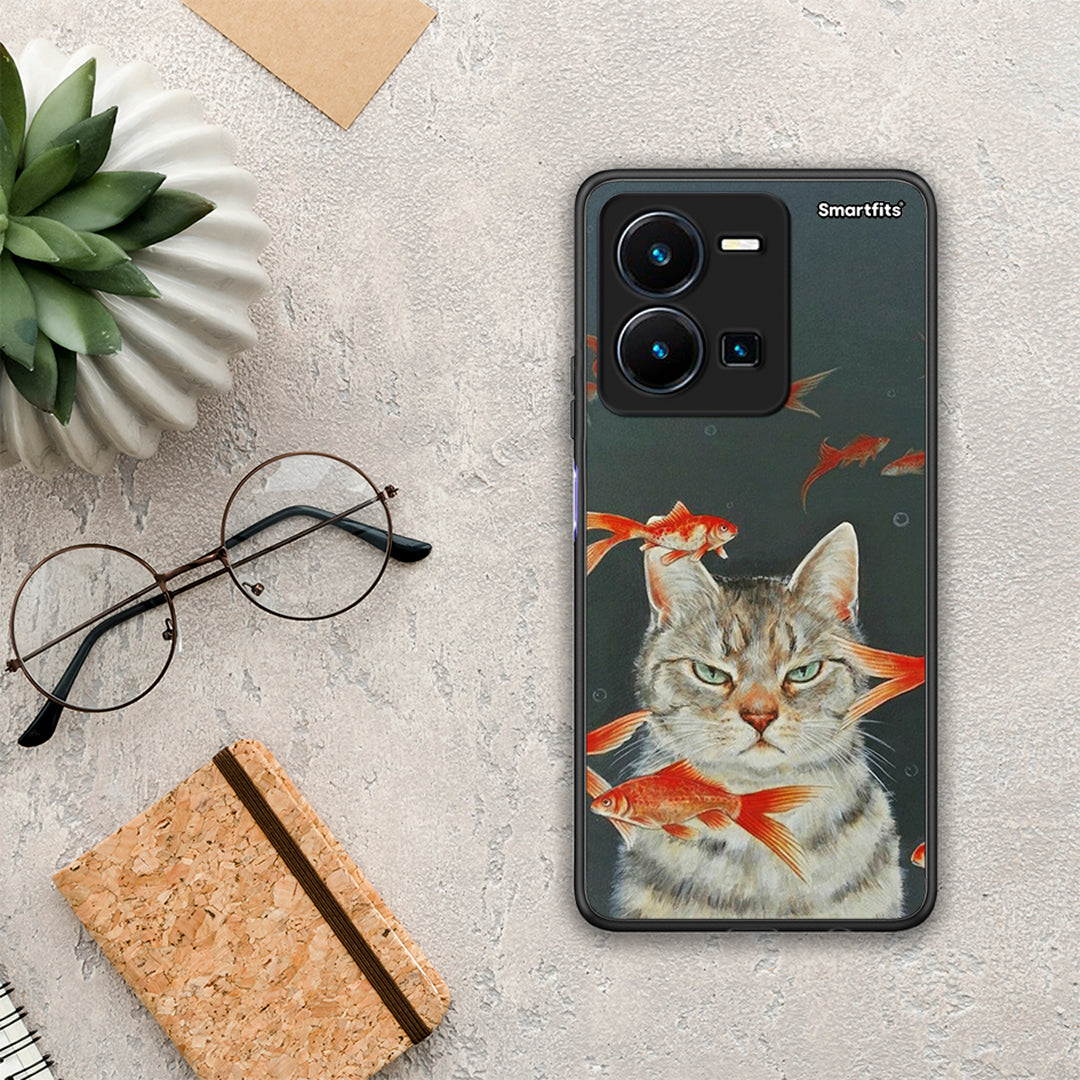 Cat Goldfish - Vivo Y35 5G case