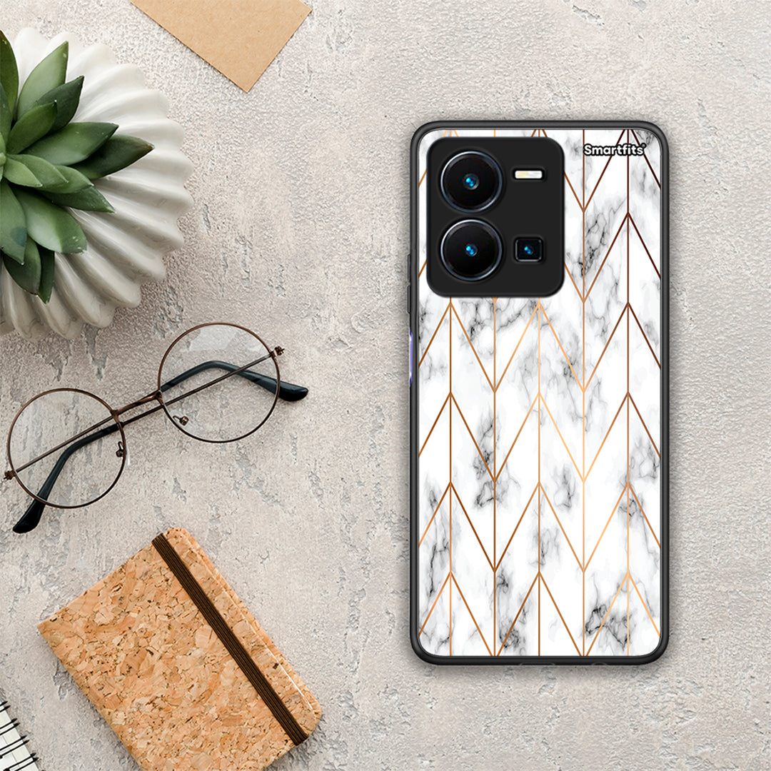 Marble Gold Geometric - Vivo Y35 5G case