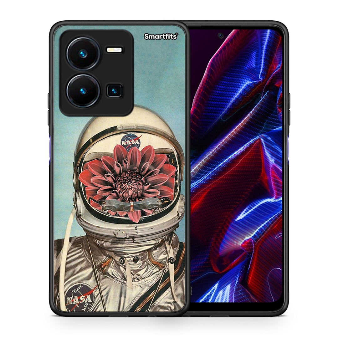 Θήκη Vivo Y35 5G Nasa Bloom από τη Smartfits με σχέδιο στο πίσω μέρος και μαύρο περίβλημα | Vivo Y35 5G Nasa Bloom case with colorful back and black bezels