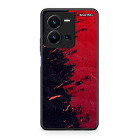 Thumbnail for Vivo Y35 5G Red Paint Θήκη Αγίου Βαλεντίνου από τη Smartfits με σχέδιο στο πίσω μέρος και μαύρο περίβλημα | Smartphone case with colorful back and black bezels by Smartfits