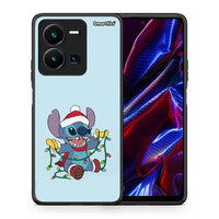 Thumbnail for Θήκη Vivo Y35 5G Santa Stich από τη Smartfits με σχέδιο στο πίσω μέρος και μαύρο περίβλημα | Vivo Y35 5G Santa Stich case with colorful back and black bezels