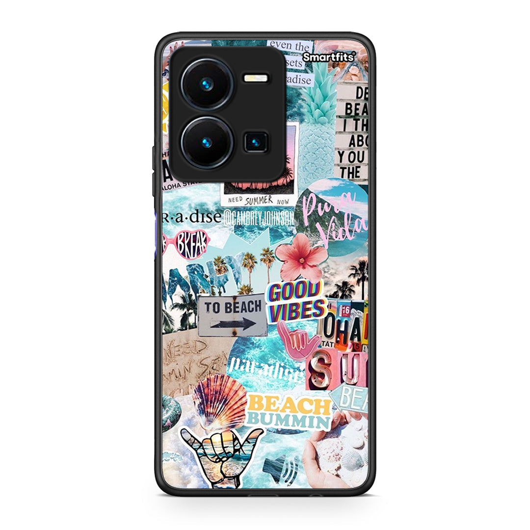 Vivo Y35 5G Summer Vibes Θήκη από τη Smartfits με σχέδιο στο πίσω μέρος και μαύρο περίβλημα | Smartphone case with colorful back and black bezels by Smartfits