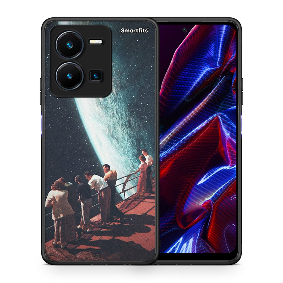 Θήκη Vivo Y35 5G Surreal View από τη Smartfits με σχέδιο στο πίσω μέρος και μαύρο περίβλημα | Vivo Y35 5G Surreal View case with colorful back and black bezels