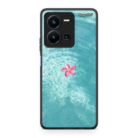 Thumbnail for Vivo Y35 5G Water Flower Θήκη από τη Smartfits με σχέδιο στο πίσω μέρος και μαύρο περίβλημα | Smartphone case with colorful back and black bezels by Smartfits