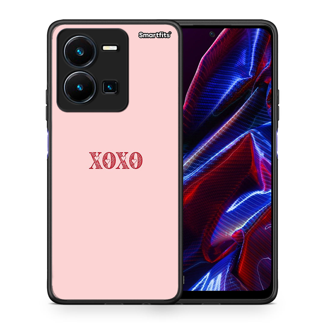 Θήκη Vivo Y35 5G XOXO Love από τη Smartfits με σχέδιο στο πίσω μέρος και μαύρο περίβλημα | Vivo Y35 5G XOXO Love case with colorful back and black bezels