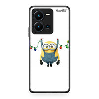 Thumbnail for Vivo Y35 5G Xmas Minion Lights θήκη από τη Smartfits με σχέδιο στο πίσω μέρος και μαύρο περίβλημα | Smartphone case with colorful back and black bezels by Smartfits